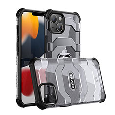 Silicone Matte Finish and Plastic Back Cover Case 360 Degrees U03 for Apple iPhone 13 Mini Black
