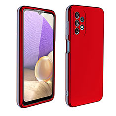 Silicone Matte Finish and Plastic Back Cover Case 360 Degrees WL1 for Samsung Galaxy A32 5G Red