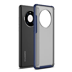 Silicone Matte Finish and Plastic Back Cover Case for Huawei Mate 40 Pro Blue