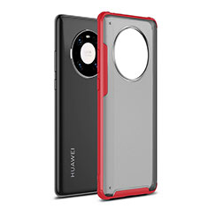 Silicone Matte Finish and Plastic Back Cover Case for Huawei Mate 40 Pro Red