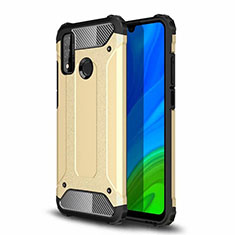 Silicone Matte Finish and Plastic Back Cover Case for Huawei Nova Lite 3 Plus Gold