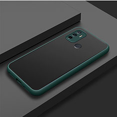 Silicone Matte Finish and Plastic Back Cover Case for Oppo A11s Midnight Green