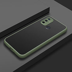 Silicone Matte Finish and Plastic Back Cover Case for Oppo A33 Army green