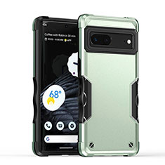 Silicone Matte Finish and Plastic Back Cover Case QW1 for Google Pixel 7 5G Matcha Green