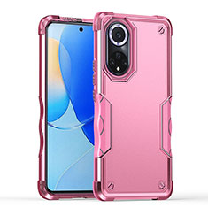 Silicone Matte Finish and Plastic Back Cover Case QW1 for Huawei Nova 9 Pink