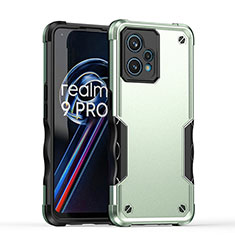 Silicone Matte Finish and Plastic Back Cover Case QW1 for Realme Narzo 50 Pro 5G Matcha Green