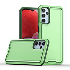 Silicone Matte Finish and Plastic Back Cover Case QW1 for Samsung Galaxy Jump3 5G Green