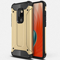 Silicone Matte Finish and Plastic Back Cover Case R01 for Huawei Mate 20 X 5G Gold