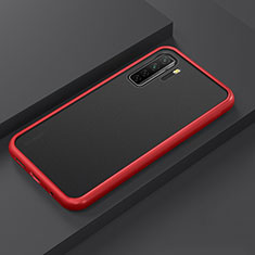 Silicone Matte Finish and Plastic Back Cover Case R01 for Huawei P40 Lite 5G Red