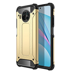 Silicone Matte Finish and Plastic Back Cover Case R01 for Xiaomi Mi 10i 5G Gold
