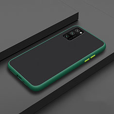 Silicone Matte Finish and Plastic Back Cover Case R02 for Huawei Honor View 30 Pro 5G Green