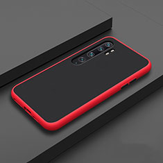 Silicone Matte Finish and Plastic Back Cover Case R02 for Xiaomi Mi Note 10 Red