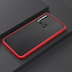 Silicone Matte Finish and Plastic Back Cover Case R03 for Huawei P20 Lite (2019) Red