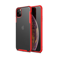 Silicone Matte Finish and Plastic Back Cover Case T01 for Apple iPhone 11 Pro Red