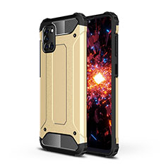 Silicone Matte Finish and Plastic Back Cover Case WL1 for Samsung Galaxy A31 Gold