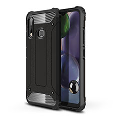 Silicone Matte Finish and Plastic Back Cover Case WL1 for Samsung Galaxy A70E Black
