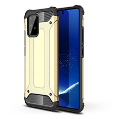 Silicone Matte Finish and Plastic Back Cover Case WL1 for Samsung Galaxy M80S Gold