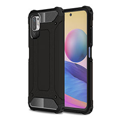 Silicone Matte Finish and Plastic Back Cover Case WL1 for Xiaomi POCO M3 Pro 5G Black