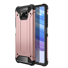 Silicone Matte Finish and Plastic Back Cover Case WL1 for Xiaomi Poco X3 Pro Rose Gold