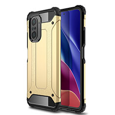 Silicone Matte Finish and Plastic Back Cover Case WL1 for Xiaomi Redmi K40 Pro+ Plus 5G Gold