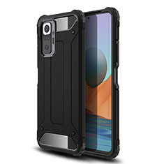 Silicone Matte Finish and Plastic Back Cover Case WL1 for Xiaomi Redmi Note 10 Pro 4G Black