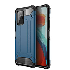 Silicone Matte Finish and Plastic Back Cover Case WL1 for Xiaomi Redmi Note 10 Pro 5G Blue