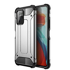 Silicone Matte Finish and Plastic Back Cover Case WL1 for Xiaomi Redmi Note 10 Pro 5G Silver