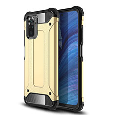 Silicone Matte Finish and Plastic Back Cover Case WL2 for Xiaomi Poco M5S Gold