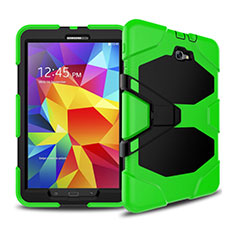 Silicone Matte Finish and Plastic Back Cover with Stand for Samsung Galaxy Tab A6 10.1 SM-T580 SM-T585 Green