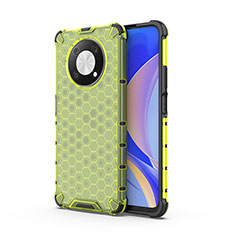 Silicone Transparent Frame Case Cover 360 Degrees AM1 for Huawei Enjoy 50 Pro Green