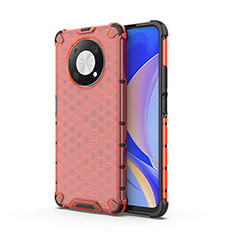 Silicone Transparent Frame Case Cover 360 Degrees AM1 for Huawei Nova Y90 Red
