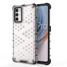 Silicone Transparent Frame Case Cover 360 Degrees AM1 for Oppo K9 Pro 5G White