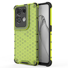 Silicone Transparent Frame Case Cover 360 Degrees AM1 for Oppo Reno8 Pro 5G Green