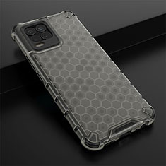 Silicone Transparent Frame Case Cover 360 Degrees AM1 for Realme 8 4G Black