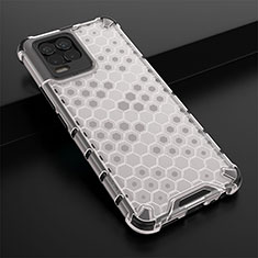 Silicone Transparent Frame Case Cover 360 Degrees AM1 for Realme 8 4G White