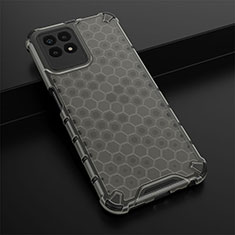 Silicone Transparent Frame Case Cover 360 Degrees AM1 for Realme 8i Black