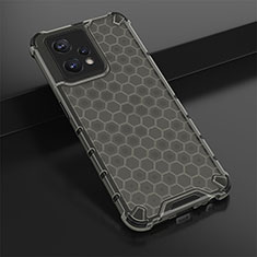 Silicone Transparent Frame Case Cover 360 Degrees AM1 for Realme 9 4G Black