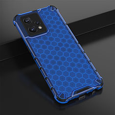 Silicone Transparent Frame Case Cover 360 Degrees AM1 for Realme 9 4G Blue