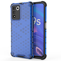 Silicone Transparent Frame Case Cover 360 Degrees AM1 for Realme 9 SE 5G Blue