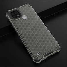 Silicone Transparent Frame Case Cover 360 Degrees AM1 for Realme C21 Black