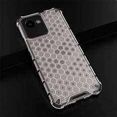 Silicone Transparent Frame Case Cover 360 Degrees AM1 for Realme C30 White