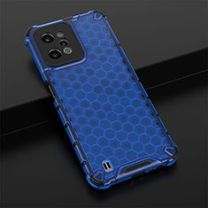 Silicone Transparent Frame Case Cover 360 Degrees AM1 for Realme C31 Blue