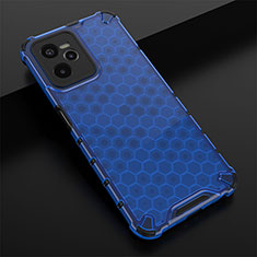 Silicone Transparent Frame Case Cover 360 Degrees AM1 for Realme C35 Blue