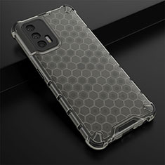 Silicone Transparent Frame Case Cover 360 Degrees AM1 for Realme GT Master 5G Black