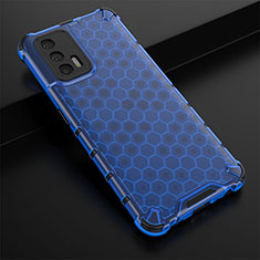 Silicone Transparent Frame Case Cover 360 Degrees AM1 for Realme GT Master 5G Blue