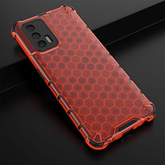 Silicone Transparent Frame Case Cover 360 Degrees AM1 for Realme GT Master 5G Red