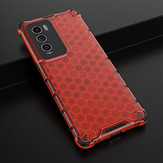 Silicone Transparent Frame Case Cover 360 Degrees AM1 for Realme GT Master Explorer 5G Red