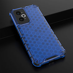 Silicone Transparent Frame Case Cover 360 Degrees AM1 for Realme GT Neo2 5G Blue