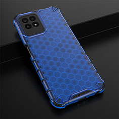 Silicone Transparent Frame Case Cover 360 Degrees AM1 for Realme Narzo 50 4G Blue