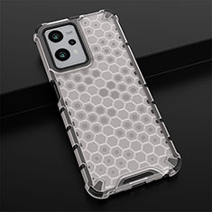 Silicone Transparent Frame Case Cover 360 Degrees AM1 for Realme V25 5G White